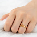 Fashion Finger Cross Rings Adjustable Gold Plated Animal Couple Rings Simple Stainless Steel Love Rings for Men Women