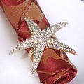 Luxury Starfish Napkin Rings Hot Selling Crystal Napkin Holder for Weddings Parties