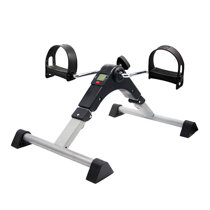 Black Folding Exercise Bike Pedal Exerciser with Electronic Display Portable Sports & Entertainment Product