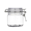 Kitchen Storage 280ml PET Plastic air Tight Seal Jar Pet Plastic Bottles Canning Jars with Clasp Lids for Food
