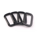 54*33MM Black Aluminum Alloy Rectangle Shaped Carabiner Keychain Hook