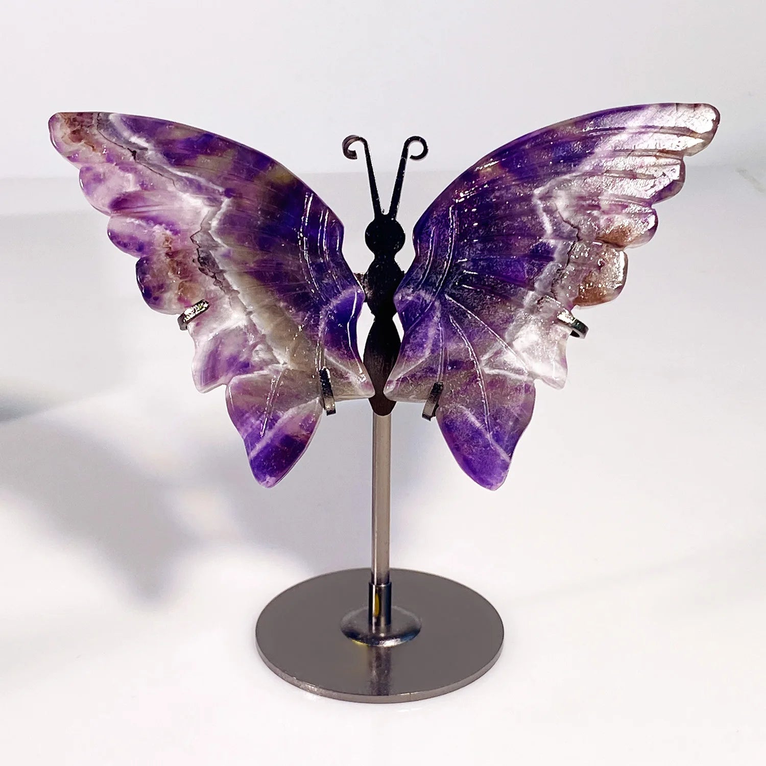 Wholesale New Arrival Natural Crystal Amethyst butterfly Angel wings Craft for Home Decoration