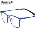 Borregls Titanium Glasses Frame Men New Brand Designer Lightweight High Quality Square Eyeglasses Women Optical Eyewear 185741