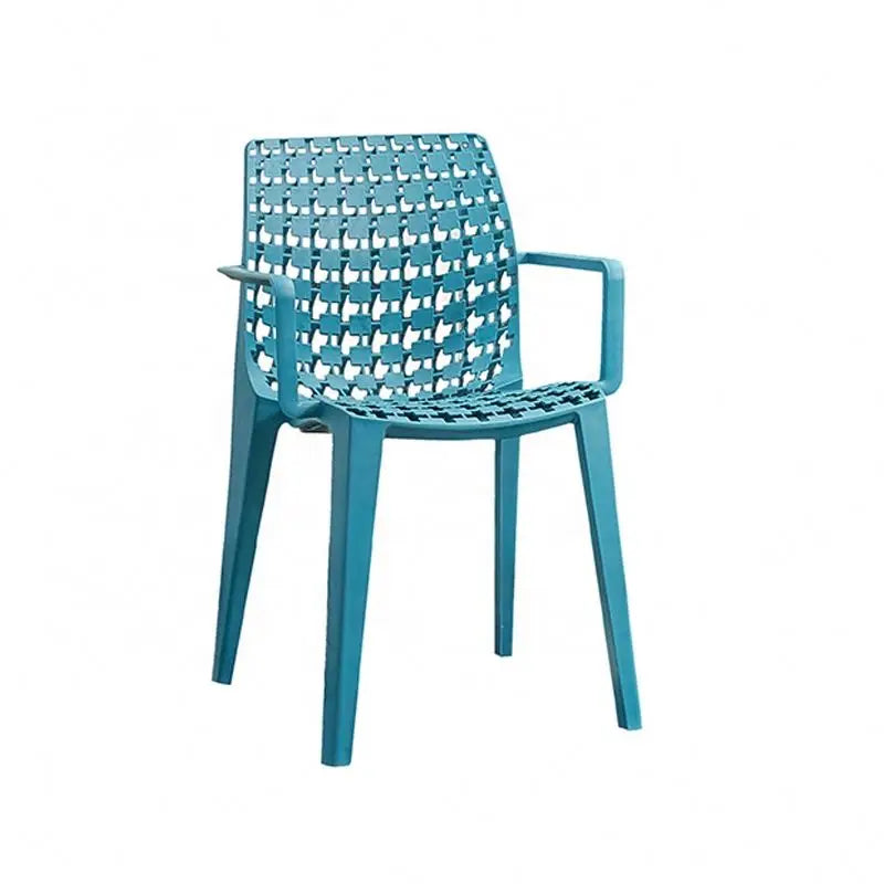 Nordic Simple PC Frame Plastic Arm Chair for Dining Home Furniture Factory Direct Living Room Chair