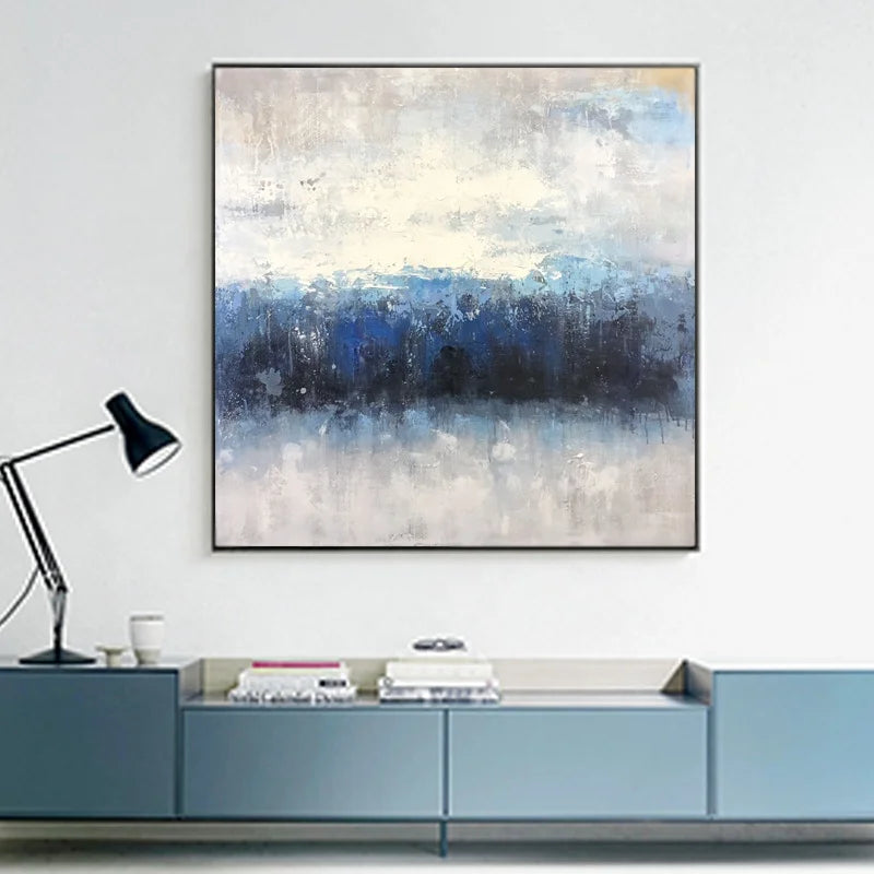 Custom Handpainted Modern Abstract Scenery Oil Painting Wall Art on Canvas