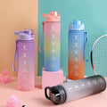 1000ML Water Bottle Motivational Sports Drinking Bottles with Time Marker Cup Outdoor Gym Fitness BPA Free Drinkware