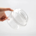 Perfect Plastic Take Out Container Clear PET Plastic Crystal Fruit Salad Bowl With Dome Flat AIrtight Lid