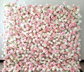S038 Wedding Photo Wall 5d Flower Wall Booth Backdrop Flower Decor Flowers pink  Wedding White Roses Background with Fabric Back