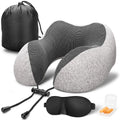 3 in 1 Set Friendly Sleep U Shaped Neck Pillow Rest Reading Folding Neck Support Memory Foam Travel Pillow for Airplane
