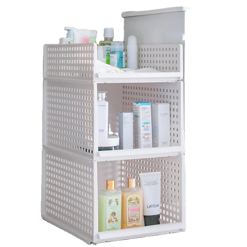 China Factory Organizer Shelf Kitchen Storage Plastic Bathroom Rack