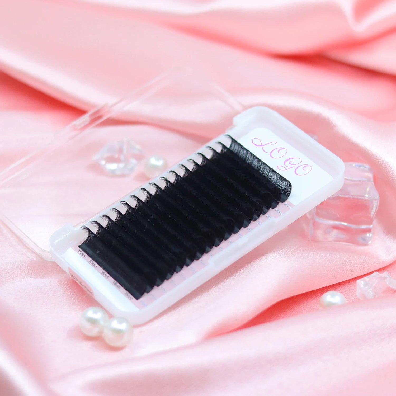 Matte Dark Black Cashmere Volume Eyelash Extension Custom Lash Extension Tray Cc D Curl 0.03 0.05 0.07 Lash Extension