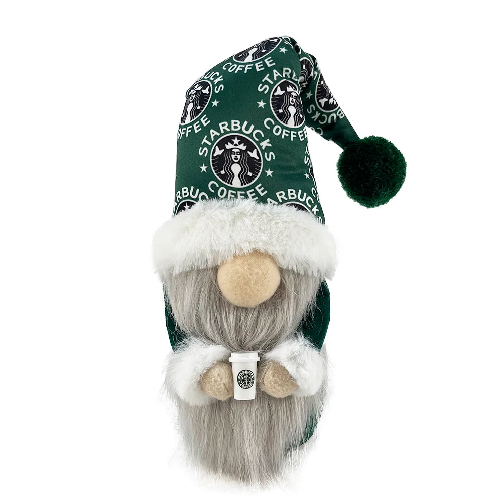 Handmade Swedish Bendable Hat Coffee Bar Christmas Gonk Tiered Tray Decorations Plush Stuffed Coffee Gnomes