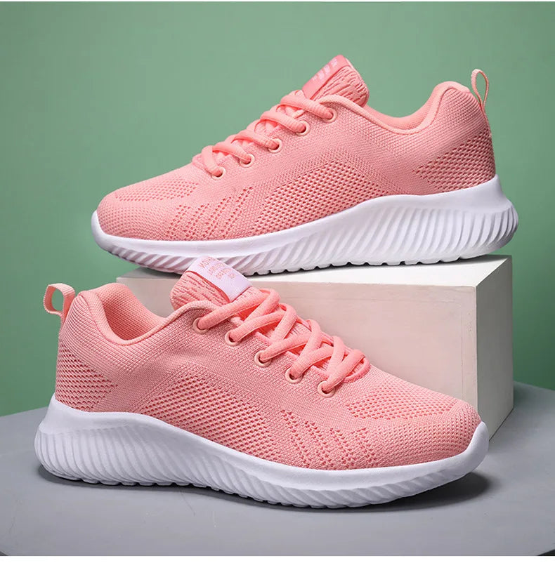 New Lightweight Flat Soft Bottom Breathable Fitness Outdoor Running Women's Sports Shoes