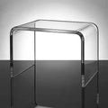 Modern Transparent Acrylic Living Room Shower Vanity Chair Stool for Apartment and Workshop Use