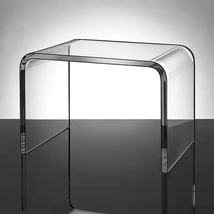 Modern Transparent Acrylic Living Room Shower Vanity Chair Stool for Apartment and Workshop Use