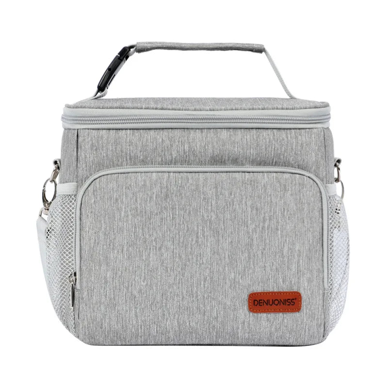 Large Capacity Unisex Portable Lunch Cooler Bag Multifunction Waterproof 600d Oxford Fabric Thermal Insulation Bag