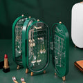 Green and White Drawer Leather Jewelry Box Bedroom Decor Birthday Gifts for Girls Necklace Earrings Bracelets Rings