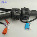 Electric Bicycle THROTTLE SCOOTER HandleBAR+Combination Switch LIGHT+TURNING+HORN+PARK BUTTON Assembly TRICYCLE GRIPS DIY PART