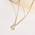 Wholesale Jewelry Necklace Stainless Steel 18k Gold Plated Waterproof Claw CZ Water Drop Necklace for Women