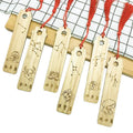 Hot Sale Customizable Cultural Bamboo Bookmark Carved Twelve Constellation Student Gift Eco-Friendly Unique Bamboo Crafts Fast