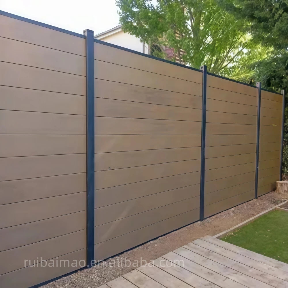 Wholesale Waterproof Wood Plastic Composite Fencing Panels Board Garden Used Material Outdoor Privacy Wpc Fence