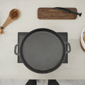 Wholesale Pre-Seasoned Deep Pizza Tray Skillet Cast Iron Skillet Baking Pan Nonstick Skillet