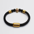 BMZ 2025 New Factory Wholesale Latest Leather Skull Gold Bracelet