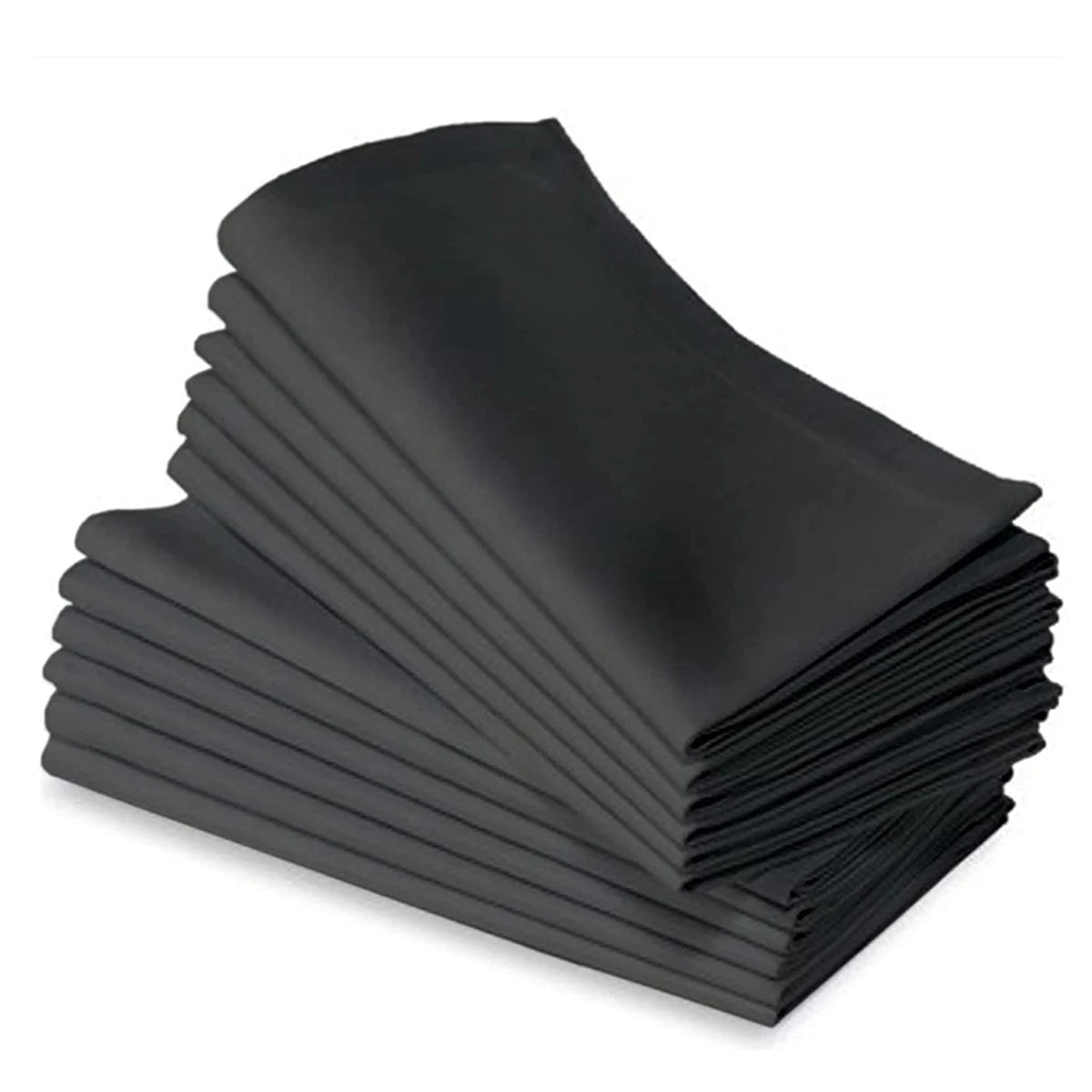 Dinner Black Napkins for Restaurants Wedding Washable Foldable Recycled Kitchen Cloth Napkin Cotton Fabric Serviettes De Table
