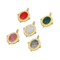 5Pcs Fashion Stainless Steel Oval Variety Colour Diamond Charms Pendants for Necklace Making Supplies DIY Jewelry Wholesale