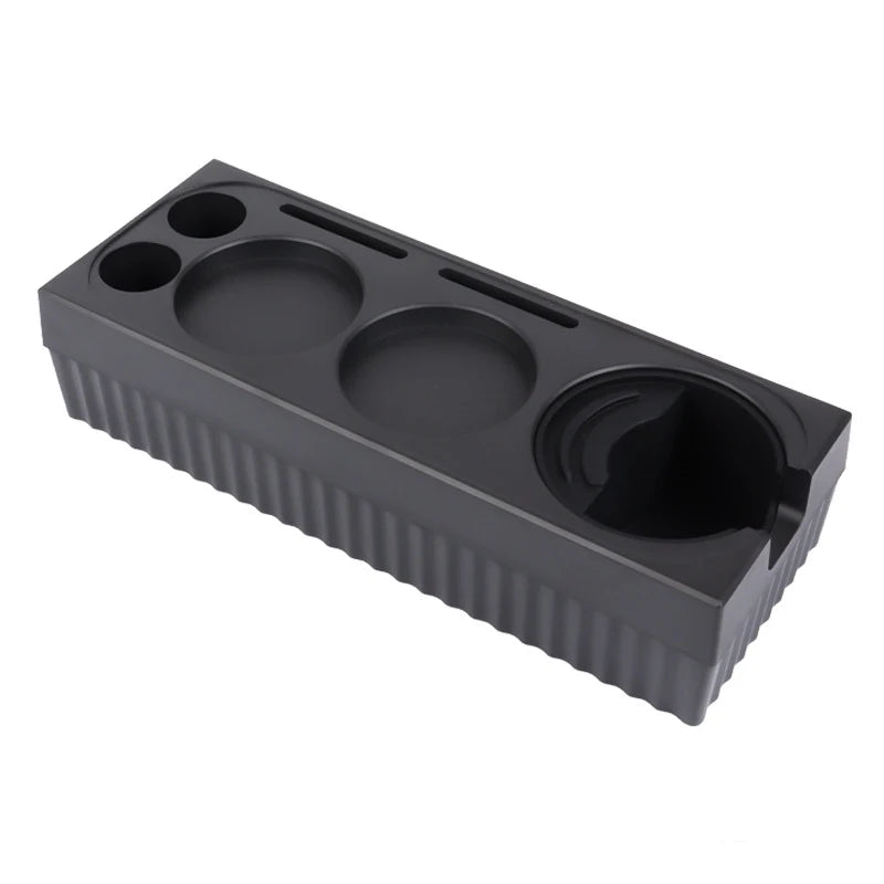 Espresso Coffee Accessories Black ABS Espresso Tamping Station Coffee Tamper Holder Storage Base
