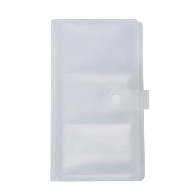 Transparent Button Type Business Card Storage Book Collection of Card Notes Illustrated Book