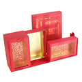 Custom High-End Gift Packaging Eco-Friendly Rigid Boxes Magnetic Closure Fan-shaped Window Sponge Lining Matt Lamination for