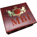 custom private waterproof electroplating gift woodboxes logo labels stickers