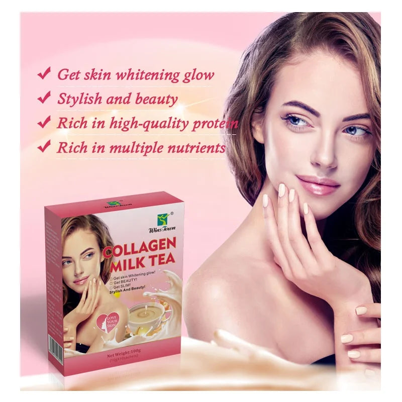 Hot Sellers Collagen Milk Tea Skin Glow Supplements Powder Whitening Skin Protein Powder Collagen Milk Tea for Skin Care