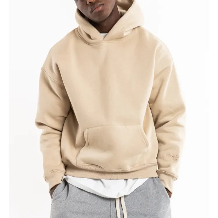 Wholesale Men's Hoodies & Sweatshirts Oem Custom Graphic Print Blank Fashion Streetwear Raw Hem Hoodies Custom logo Mens Hoodie