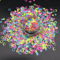 Christmas Hongcai Wholesale Bulk Hot-selling Glitter Neon Ring Shapes Mix Nail Glitters Cosmetic Grade Polyester Sequins