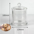 730ml Empty Unique Clear Double Wall Scented Transparent Candle Glass Jar With Glass Cover