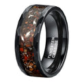 Best Selling 8MM Hanmered Textured Mens Tungsten Wedding Ring in Colors Men Tungsten Jewelry