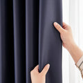 Highprecision Blackout Curtains in Solid Black Color for Hotels