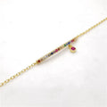 Custom Made Jewelry 925 Sterling Silver 18k Gold Plated Charm Colorful Cz Bracelets for Women