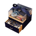 Custom Clear Rose Display Acrylic Flower Box with Makeup Double Drawer Organizer