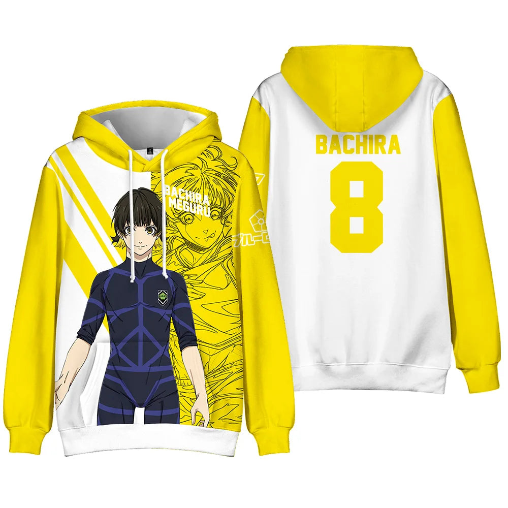Fitspi Anime Hoodie Women Men Comic Hoodies 3d Printed Chigiri Anime Sweatshirts Cosplay Costume Boys Girls Pullover