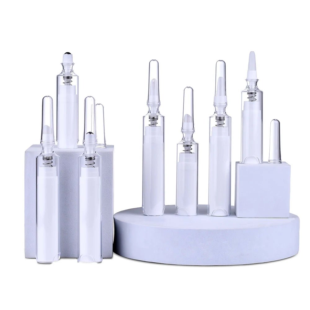 5ml 10ml High Quality Metal Roller Airless Plastic Roll on Syringe Bottle for Eye Cream Serum