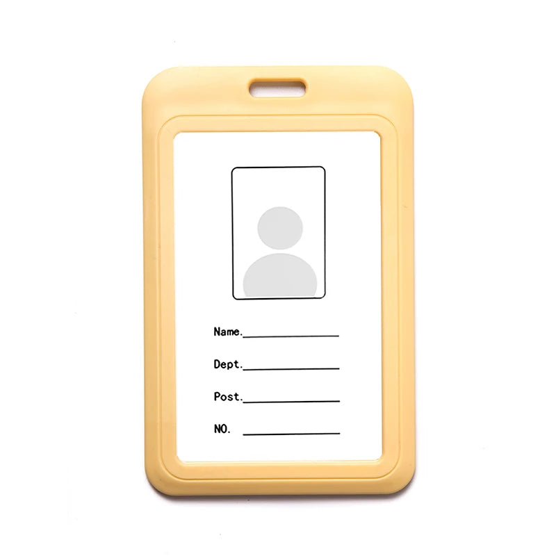 Vertical Horizontal  Card Holder With Lanyard Plastic Badge ID Card Holder for Office Business
