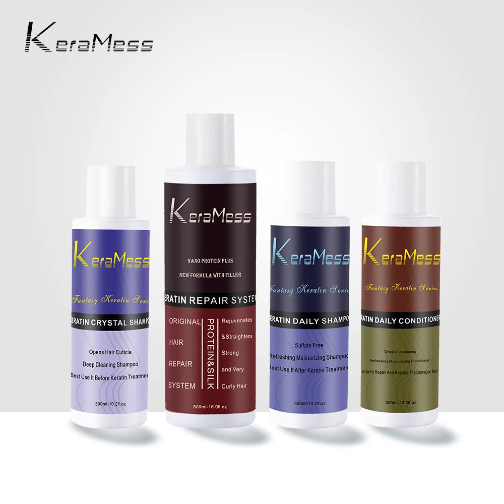 Daily Use Refreshing & Nourishing Bio Keratin Straightening Shampoo and Conditioner Sulfate-Free with Protein and Keratin MegaBDM