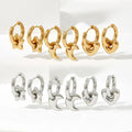 Luxury PVD Gold Plated Stainless Steel Women's Drop Earrings Light Ear Buckle Love Heart Star Moon Shape Gothic Style Jewelry