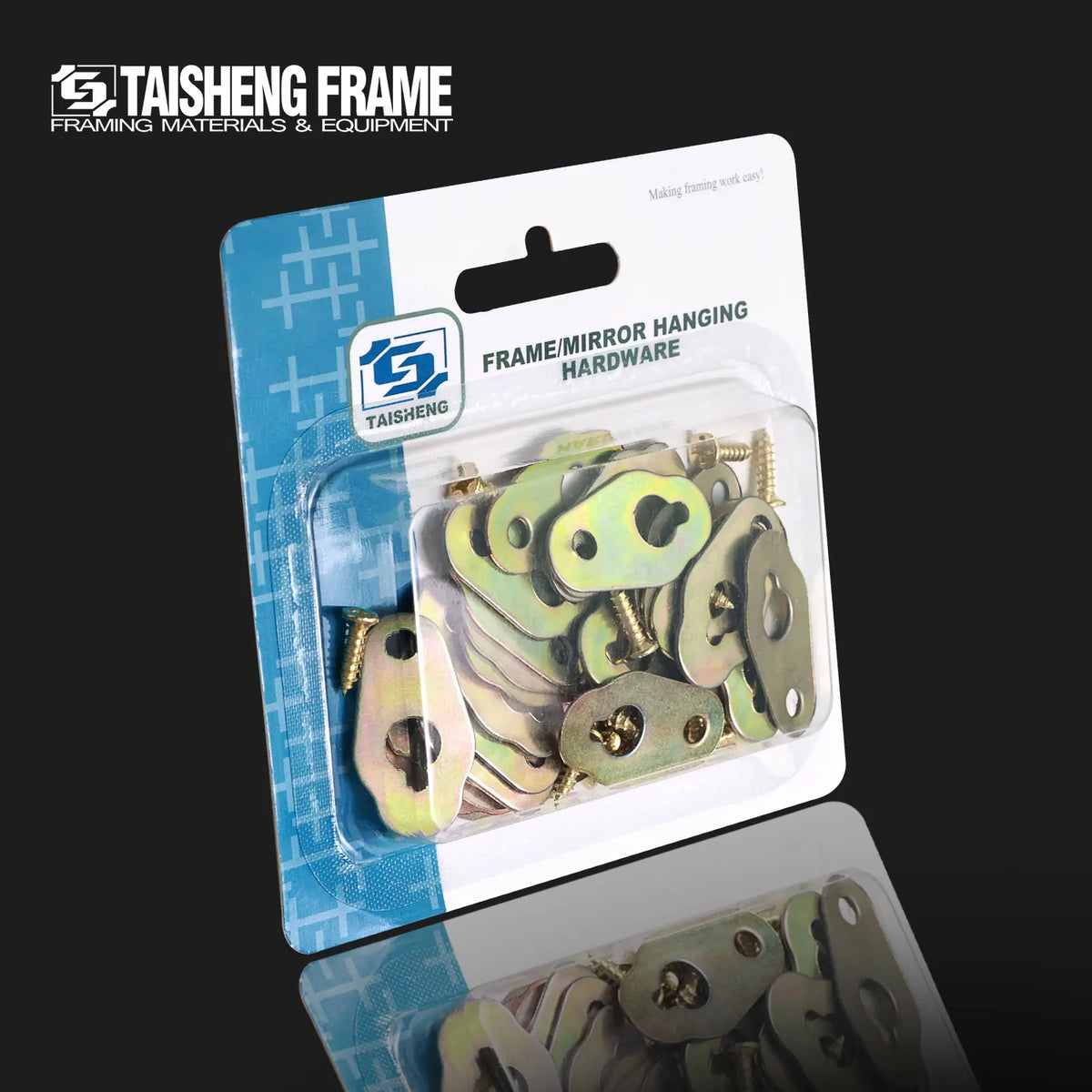 TS-K121 Picture Frame Backboard Hardware Frame Hanger with Screw -60PACK MegaBDM