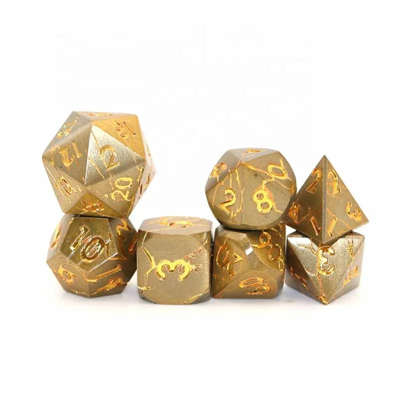 Custom Dice Set Custom Metal Dnd Polyhedral Dice 16mm