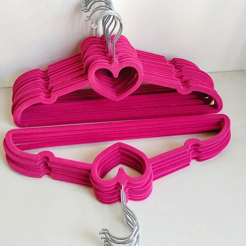 Saving Space Velvet Hanger Non-Slip Flocking Multifunctional Clothes Hangers Camisole Suit Shirt Coat Closet Hooks Organizer