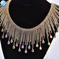 Quality Warranty Gold and Silver Rhinestone Drop Chain Fringe Trim AB Diamond for Garment Accessory